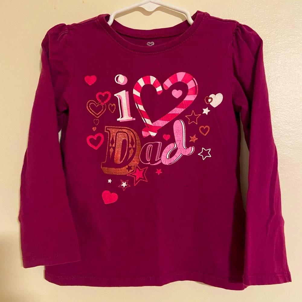 4T I love dad long sleeve shirt